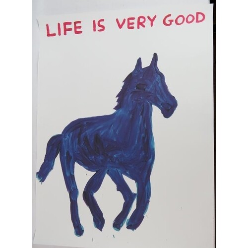 David Shrigley OBE (b.1968) 'Life is very good', poster, pri...