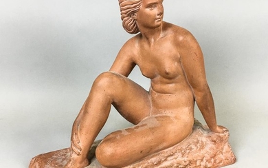 Demetre Chiparus Art Deco Terra-cotta Figure of a Nude Woman