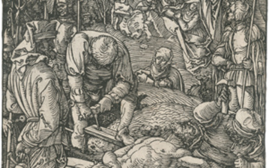 Dürer, Albrecht (1471-1528, Nürnberg)Christus vor Pilatus; Christus wird ans Kreuz genagelt