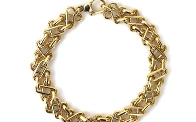 Een 18 krt. gouden schakelarmband, Tiffany & Co