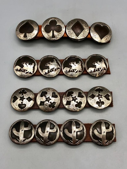 Eight Pairs of Western Themed Conchos