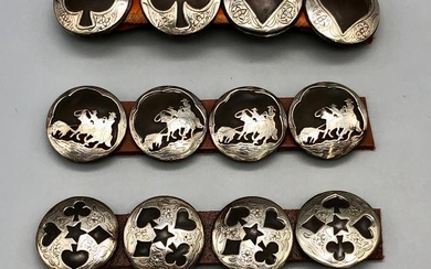 Eight Pairs of Western Themed Conchos