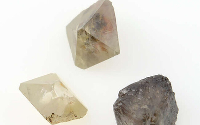 Eleven rough diamonds, weighing 3.50cts total.