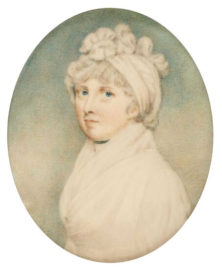 English School. Portrait miniature of a lady, circa 1790-1800