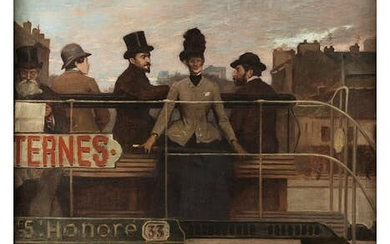 Étienne Adolphe Moreau-Nelaton, 1859 Paris – 1927 ebenda, LE PROMENADE EN OMNIBUS