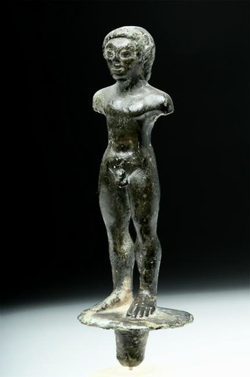 Etruscan Cast Bronze Statue of a Kouros
