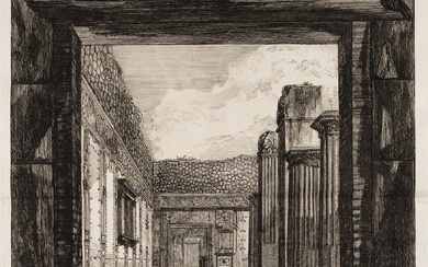 F. PIRANESI (*1758) after PIRANESI (*1720), Portal to the Temple of Isis, Pompeii, 1805, Etching