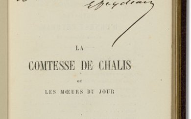 FEYDEAU, Ernest (1821-1873). La Comtesse de Chalis ou Les Mœurs du jour. 1867. Paris : Michel Lévy frères, 1868.