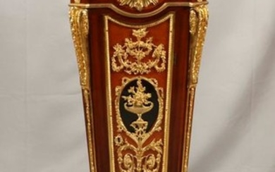 FRENCH LOUIS XV STYLE MARQUETRY INLAY PEDESTAL
