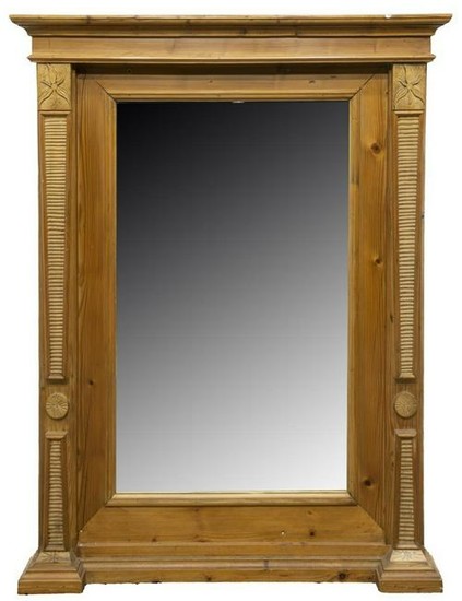 FRENCH PINE FRAMED MIRROR