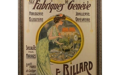 Fabriques de Geneve Art Nouveau Lithograph Poster