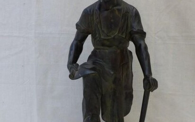 Bronze "Blacksmith". Ernest Beck (1879-1941). Austrian school. Height: 47 cm....
