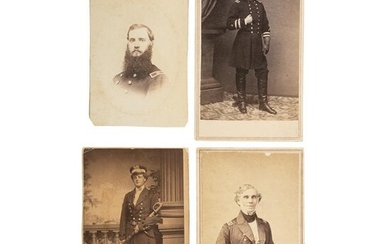 Four CDVs of Identified Navy Officers, Incl. Commodore
