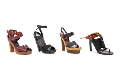 Four Pairs of Shoes by Chloé, Stella McCartney, Christian Louboutin, and Dries van Noten