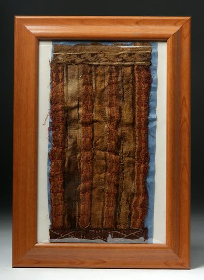 Framed Pre-Columbian Textile Panel - Chimu