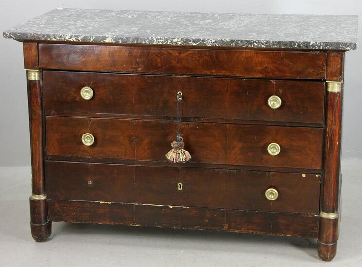French Empire Style Marble Top Dresser