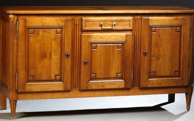 French Louis XVI Style Carved Cherry Sideboard, early