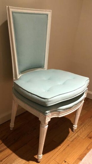 French Provencal Carved Upholstered Side Chair