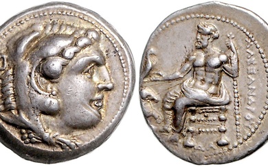 GRIECHENLAND, MAKEDONIEN. Alexander III. der Große, 336-323 v.Chr., AR Tetradrachme, Koilesyrien, Stadt Damaskus