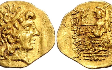 GRIECHENLAND, THRAKIEN. Lysimachos, 323-281 v.Chr., AV Stater (88-86 v.Chr.), Tomis. Posthum unter Mithridates VI.Eupator