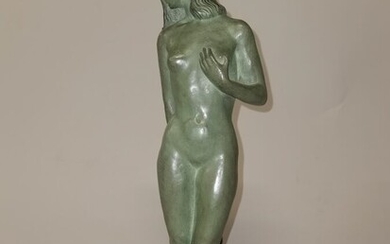 * Georges Garreau (1885-1955) « Femme nue » Sujet en bronze à patine verte sur...