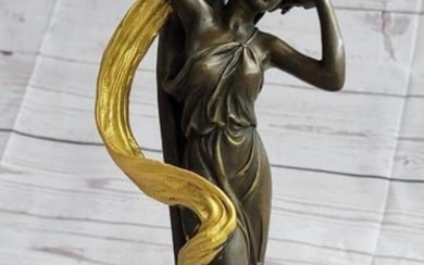 Gold Patina Woman Bronze Sculpture