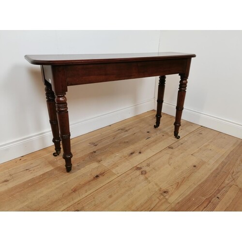 Good quality Victorian mahogany console table on turned legs...
