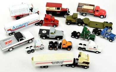 Great Lot Of 14 Die Cast Cars Trucks Toys