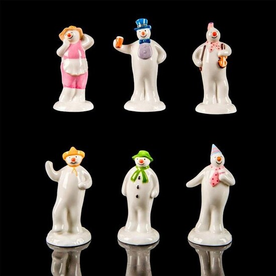 Group of 6 Coalport Characters Snowman Figurines