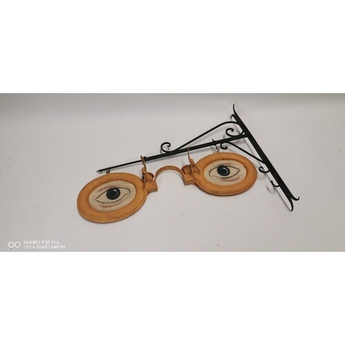 Hand painted metal Opticians hanging advertising sign {71 cm...