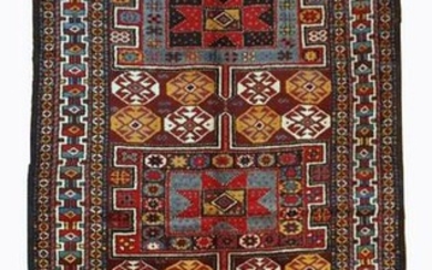 Handmade antique Persian Kurdish rug 4' x 8' ( 122cm x