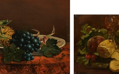Henri Robbe (1807-1899), 26 x 30,5 cm & Van Cuyck, 31 x 41 cm
