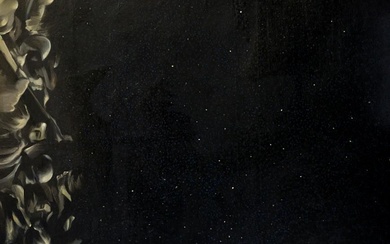 Henry LE CHENIER (1937-2014) Et pourtant la lune était belle Huile sur toile Signée et...