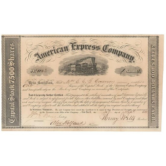 Henry Wells and William Fargo Document Signed