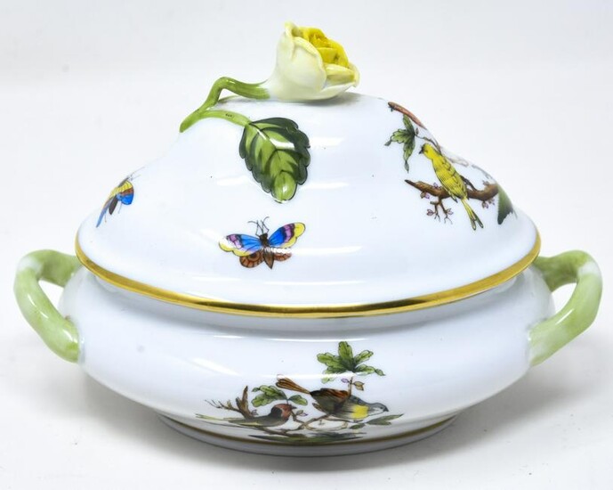Herend Hungary Porcelain Rothschild Bird Box
