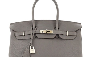 Hermes Birkin Handbag Grey Togo