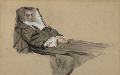 ISIDORE-ALEXANDRE-AUGUSTIN PILS (PARIS 1813-1875 DOUARNENEZ), La Mère Saint-Prosper sur son lit de mort