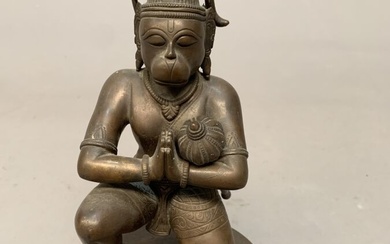 Inde du sud, XXe siècle Sculpture de Hanuman... - Lot 70 - Farrando