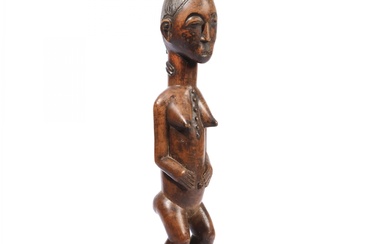 Ivory Coast, Baule, standing female figure