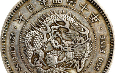 JAPAN. Trade Dollar, Year 10 (1877). Osaka Mint. Mutsuhito (Meiji). PCGS Genuine--EF Details, Repaired.