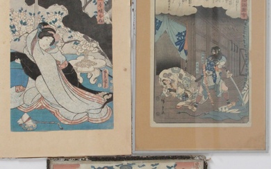 JAPON, XIXe siècle Six estampes, dont :... - Lot 70 - Osenat