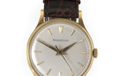 SOLD. Jaeger-LeCoultre: A gentleman's wristwatch of 18k gold. Mechanical movement with manual winding, cal. P800/0. 1960s. – Bruun Rasmussen Auctioneers of Fine Art