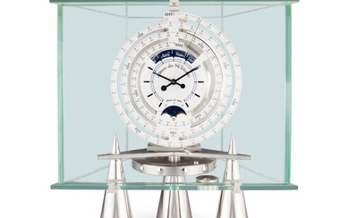 Jaeger-LeCoultre Atlantis, Atmos du Millénaire | A stainless steel and glass atmos clock with 1000 year calendar and moon phases, Circa 2002