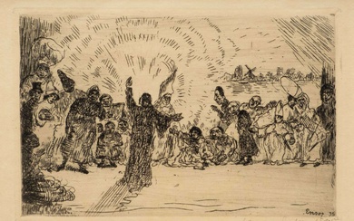 James Ensor (1860-1949) , Christ aux mendiants (Christ among the Beggars), 1895