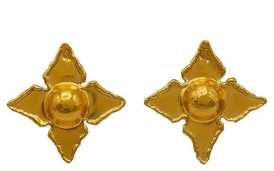 Jean Mahie 22k Gold Earrings Starry Design