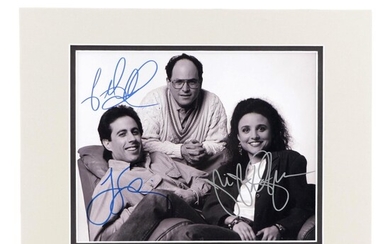 Jerry Seinfeld, Julia Louis-Dreyfus, and Jason Alexander Signed "Seinfeld" Print
