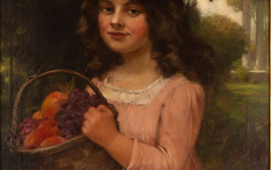 John Harrison Witt (American, 1840-1901) Portrait of a Young Girl