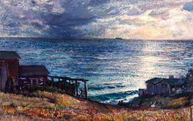 Joseph Kleitsch (1882-1931) Laguna Coastal Scene with Wildflowers 30 x...