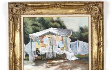 L. Edōuard Coble (French, 20th/21st century), Outdoor Market