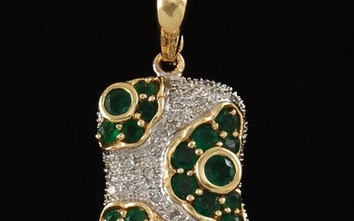 Ladies' Emerald and Diamond Pendant